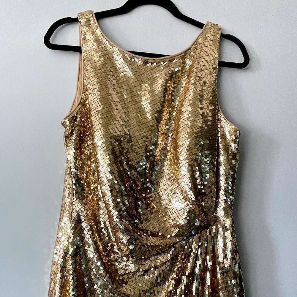 Stunning Gold Sequin Cocktail Dress